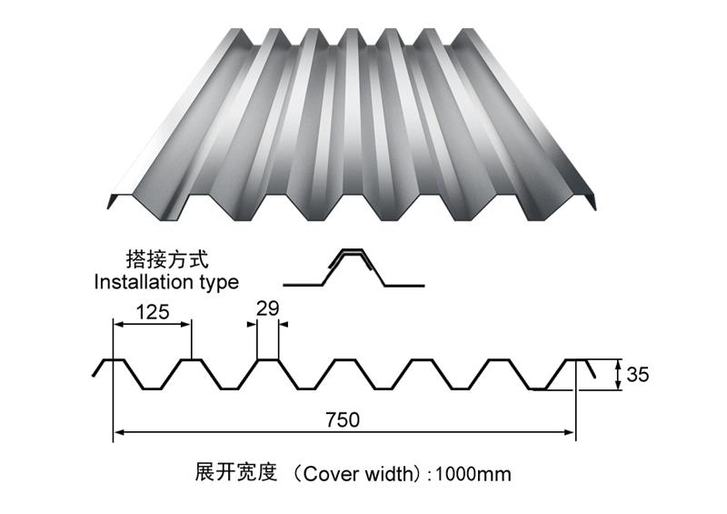 750型彩鋼瓦